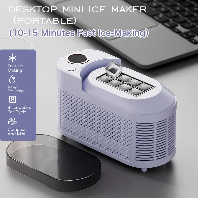 Mini Ice Maker Machine Portable Countertop Ice Cube Maker for Home Office Camping Car RV Small Ice Making Machine 12V 220V