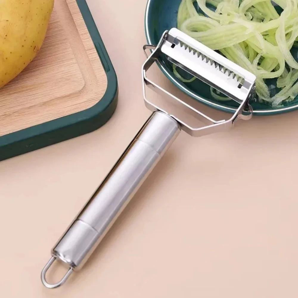Kitchen Vegetable Peeler Stainless Steel Melon Planer Double-Head Peeler Household Multiple-Function Fruit And Vegetable Peeler