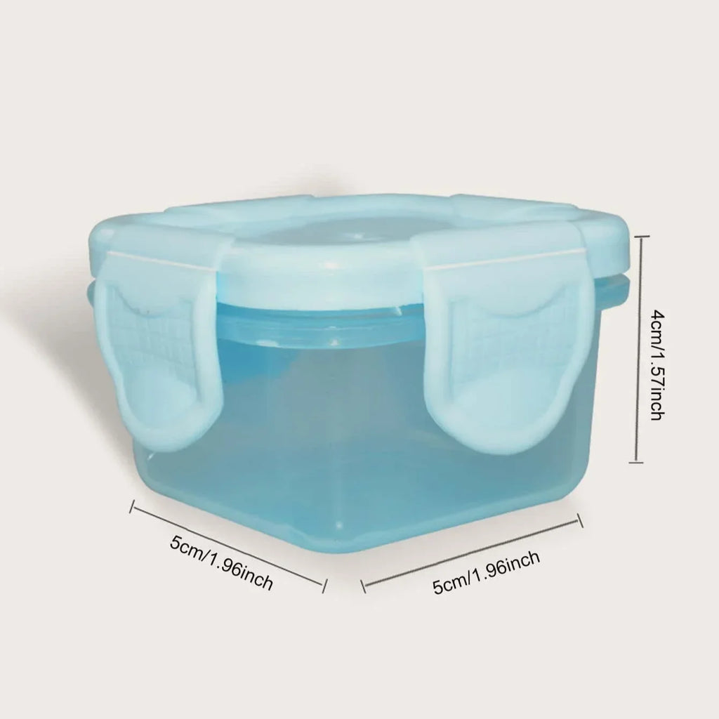 4Pcs Mini Food Storage Containers Leakproof Lids, Condiment Sauce Containers Mini Freezer Storage Containers Airtight Containers
