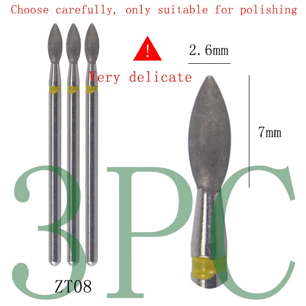 Diamond Nail Drill Bits, 3/32 Inch Cuticle Bit for Nail Drill,Drill Nails Manicure Pedicure Remover Tools for Acrylic Gel Nails