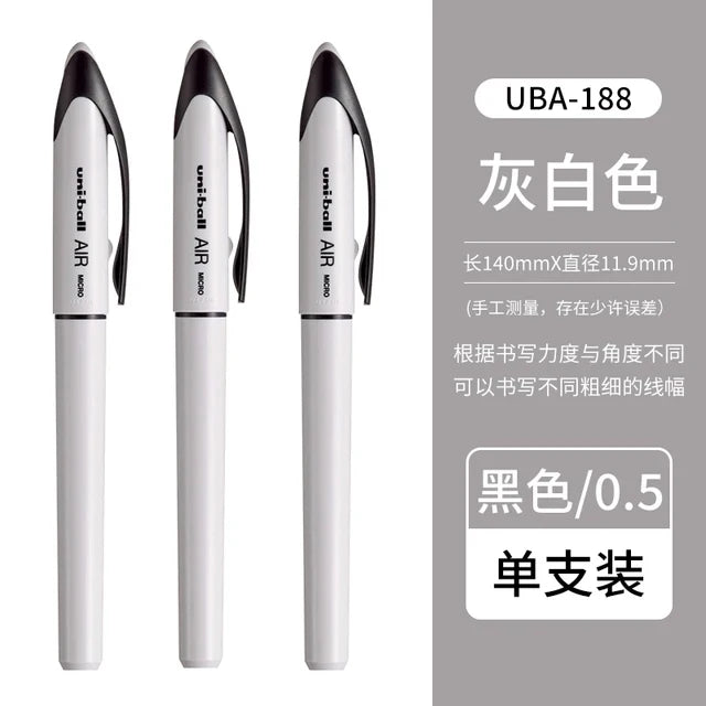 Japan Uniball Gel Pen AIR Straight Liquid Signature Pen UBA-188 Black Technology 0.5/0.7mm Free Writing School Supplies