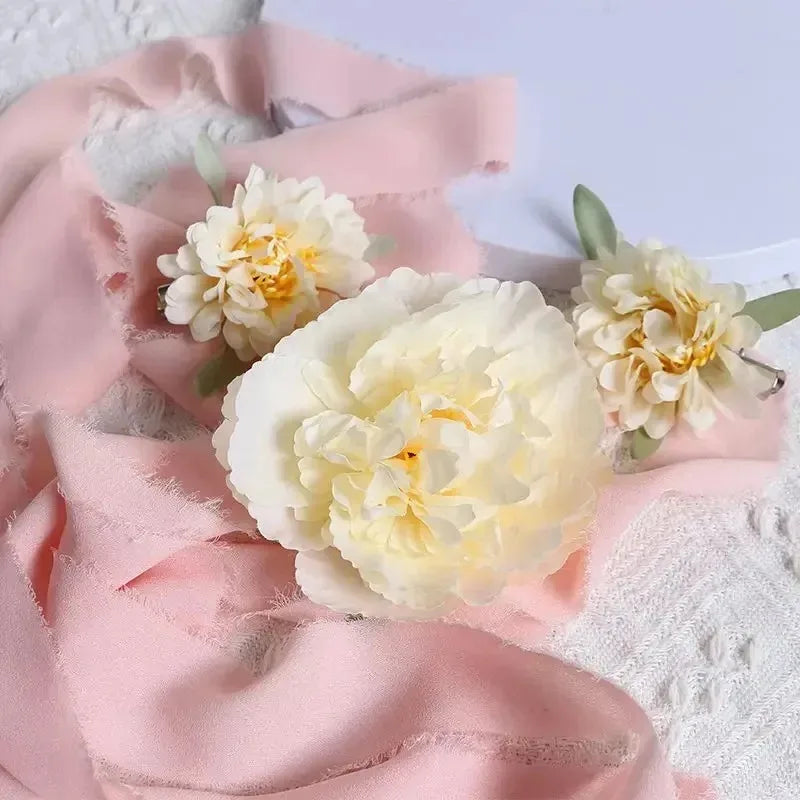 1Bag Artificial Flower Head For Home Room Wedding Decoration Handmade Craft Wreath Christmas Tree Decor 2025 Navidad Supplies