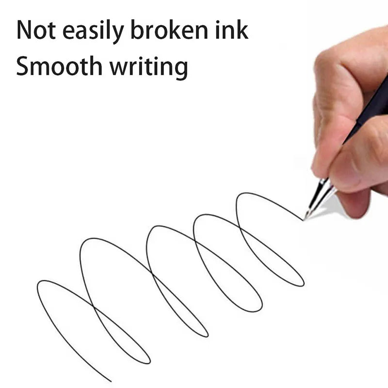 10Pcs/Set Gel Pens Set 0.5mm Black Ink Refill Gel Pen Bullet Tip School & Office Supplies Stationery Kawaii Accessory Stationery