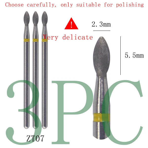 Diamond Nail Drill Bits, 3/32 Inch Cuticle Bit for Nail Drill,Drill Nails Manicure Pedicure Remover Tools for Acrylic Gel Nails