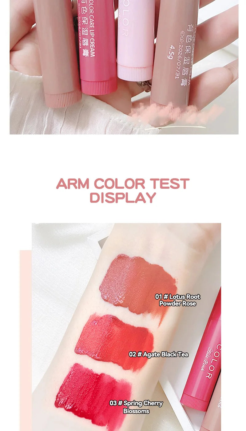 Colored Moisturizing Lip Balm Lipstick Moisturizing, Moisturizing, Diluting Lip Lines, Anti-drying Lip Balm