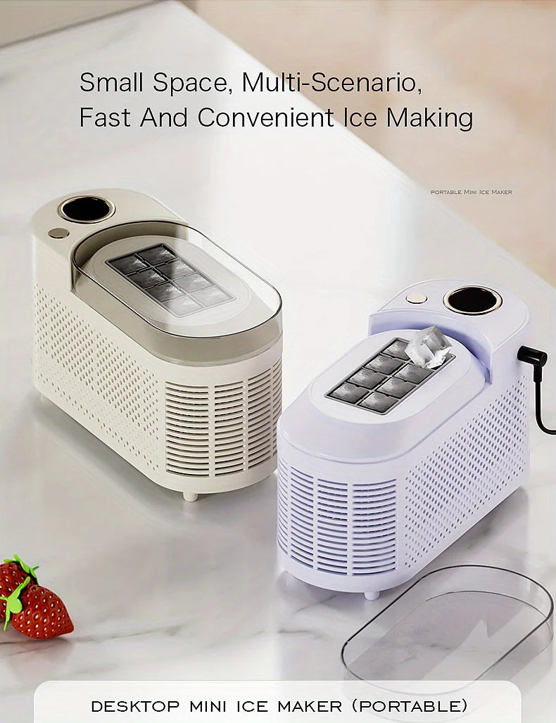 Mini Ice Maker Machine Portable Countertop Ice Cube Maker for Home Office Camping Car RV Small Ice Making Machine 12V 220V