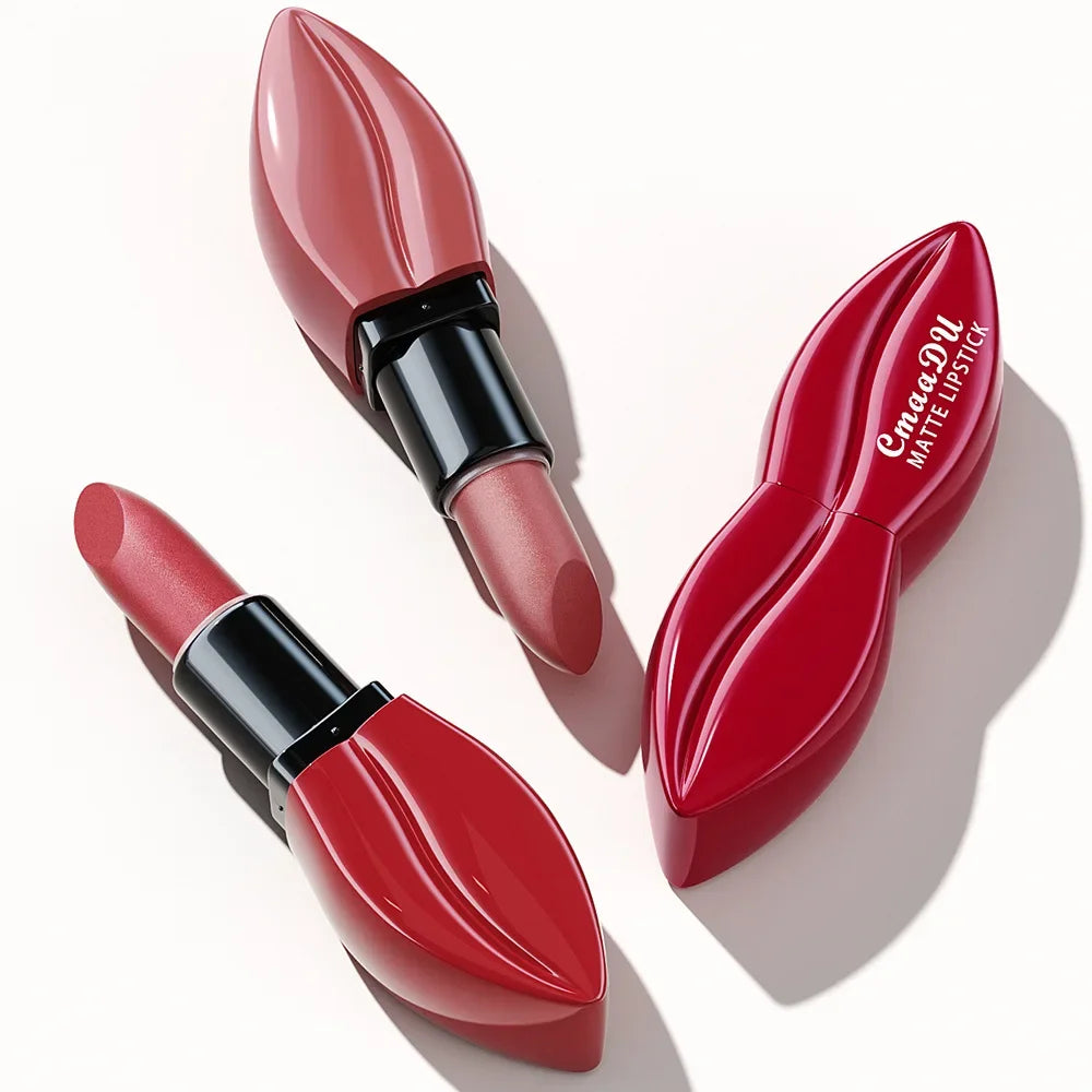 Natural Smooth Matte Waterproof Velvet Nude Lipstick Sexy Red Brown Lip Stick Pigments Makeup Lipgloss Long Lasting Profissional