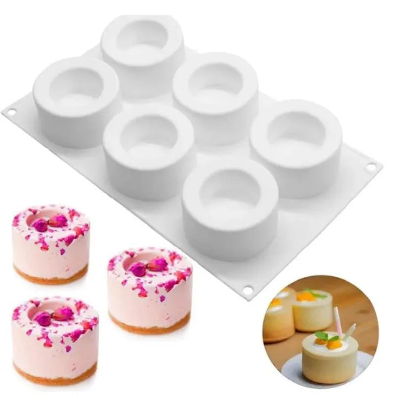 Silicone round Cake Mold 3D Tray for Baking Mousse Soap Kitchen Cooking Tools Cake Decorating Mould Baking Pan