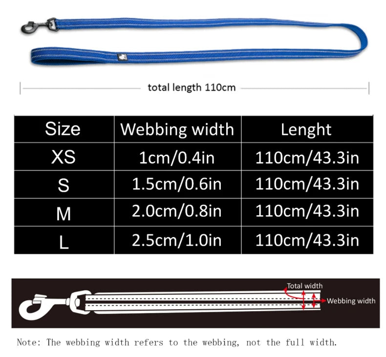 Truelove Soft Dog Pet Leash in Harness and Collar Reflective Nylon Cat Mesh Walking Training 11 Color Length 110cm TLL2111