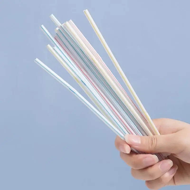 3X100PC Colorful Bendable Straw Drinking Kunststof Straw for Milk Tea Bar Party Rietjes Drinking Wedding Kitchen Beverage Straws