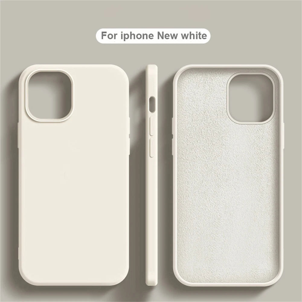 Soft Smooth Protector Shockproof Back CoverFor iPhone 16 Pro Max 15 14 11 12 13 Mini 7 8 Plus XR XS Candy Color Phone Case