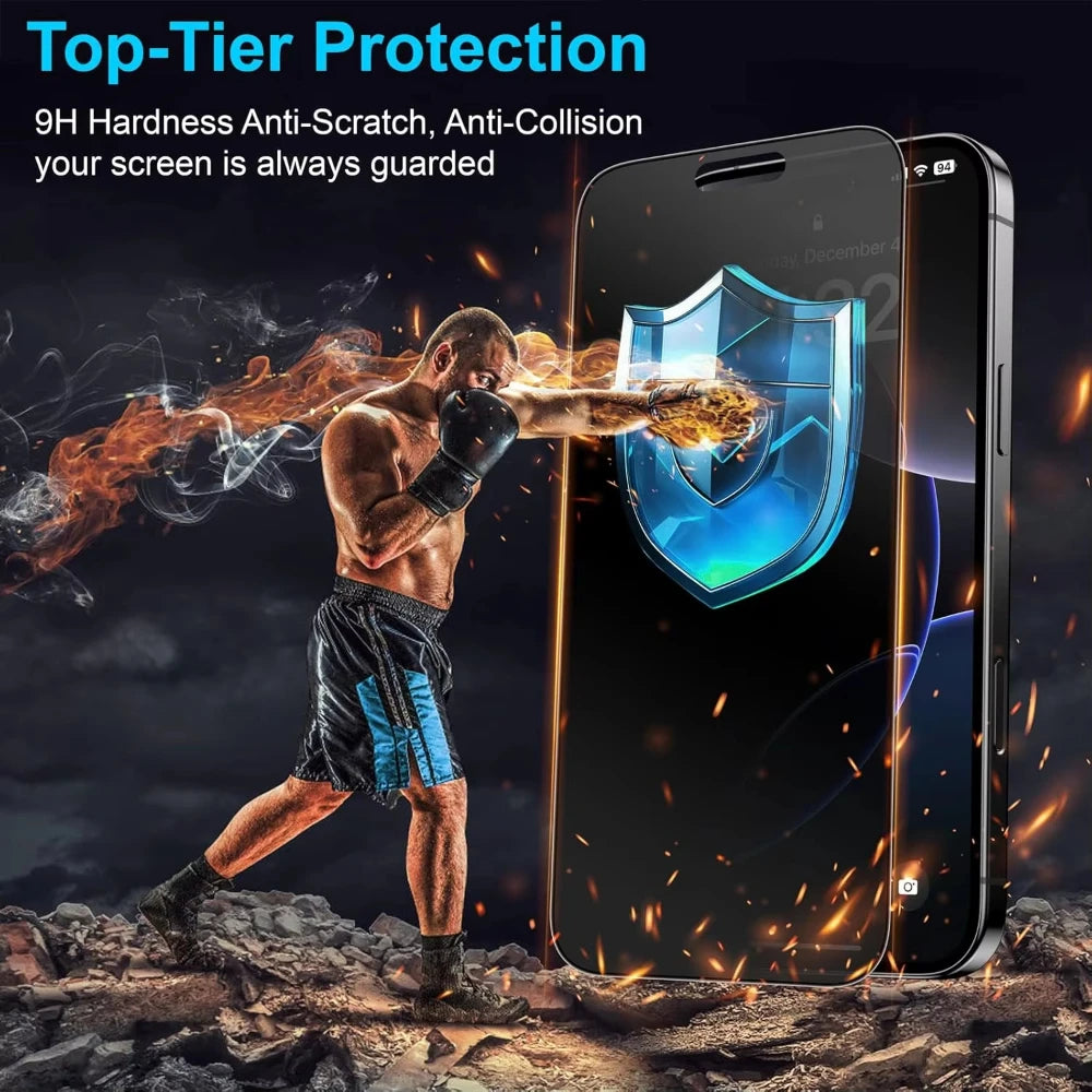 NNBILI 3pcs Full Cover Matte Privacy Screen Protector For iPhone 17 16 15 14 13 12 11 Pro Max Plus Mini X XS Anti-Peeping Glass