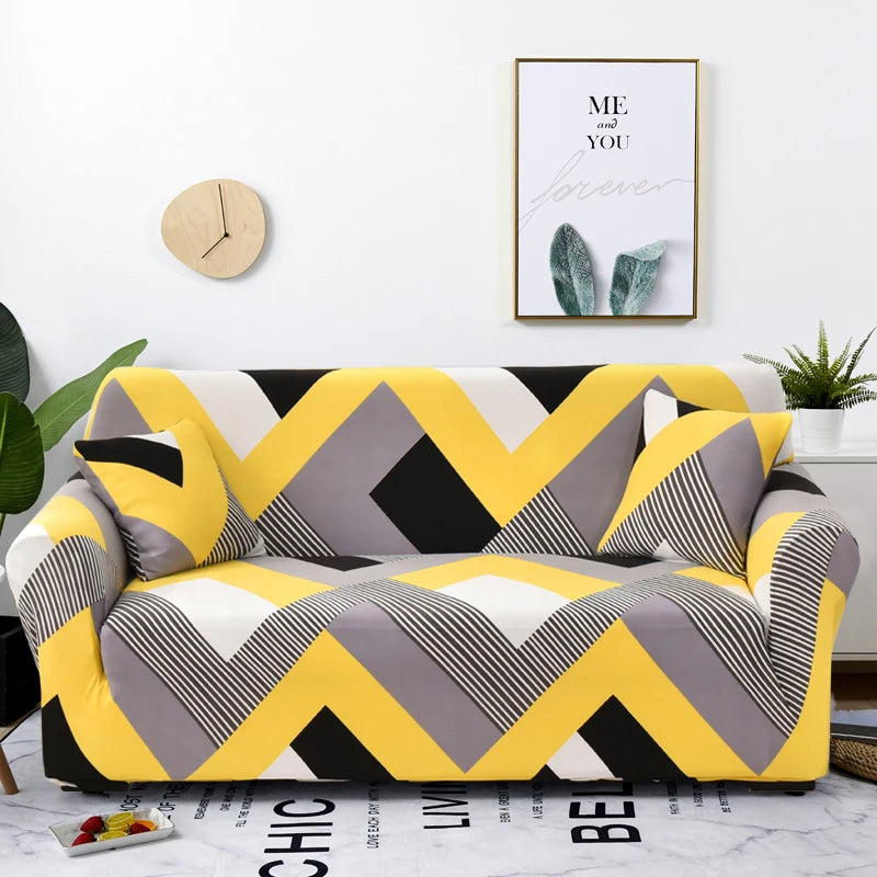 Coolazy Stretch Plaid Sofa Slipcover Elastic Sofa Covers for Living Room funda sofa Chair Couch Cover Home Decor 1/2/3/4-seater