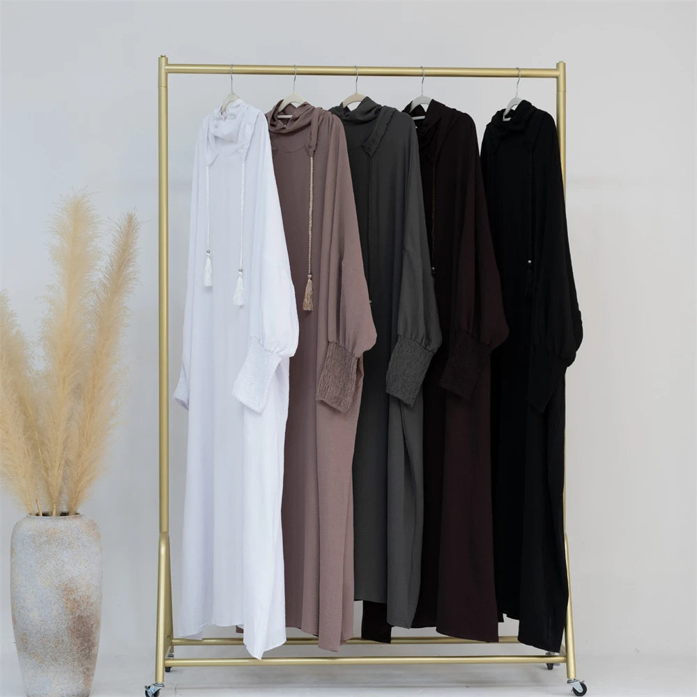 Ramadan Niqab Khimar Muslim Abaya Damen Dubai Turkey Islam Prayer Clothes Women Jilbab Modest Dress Kaftan Robe Femme Musulmane