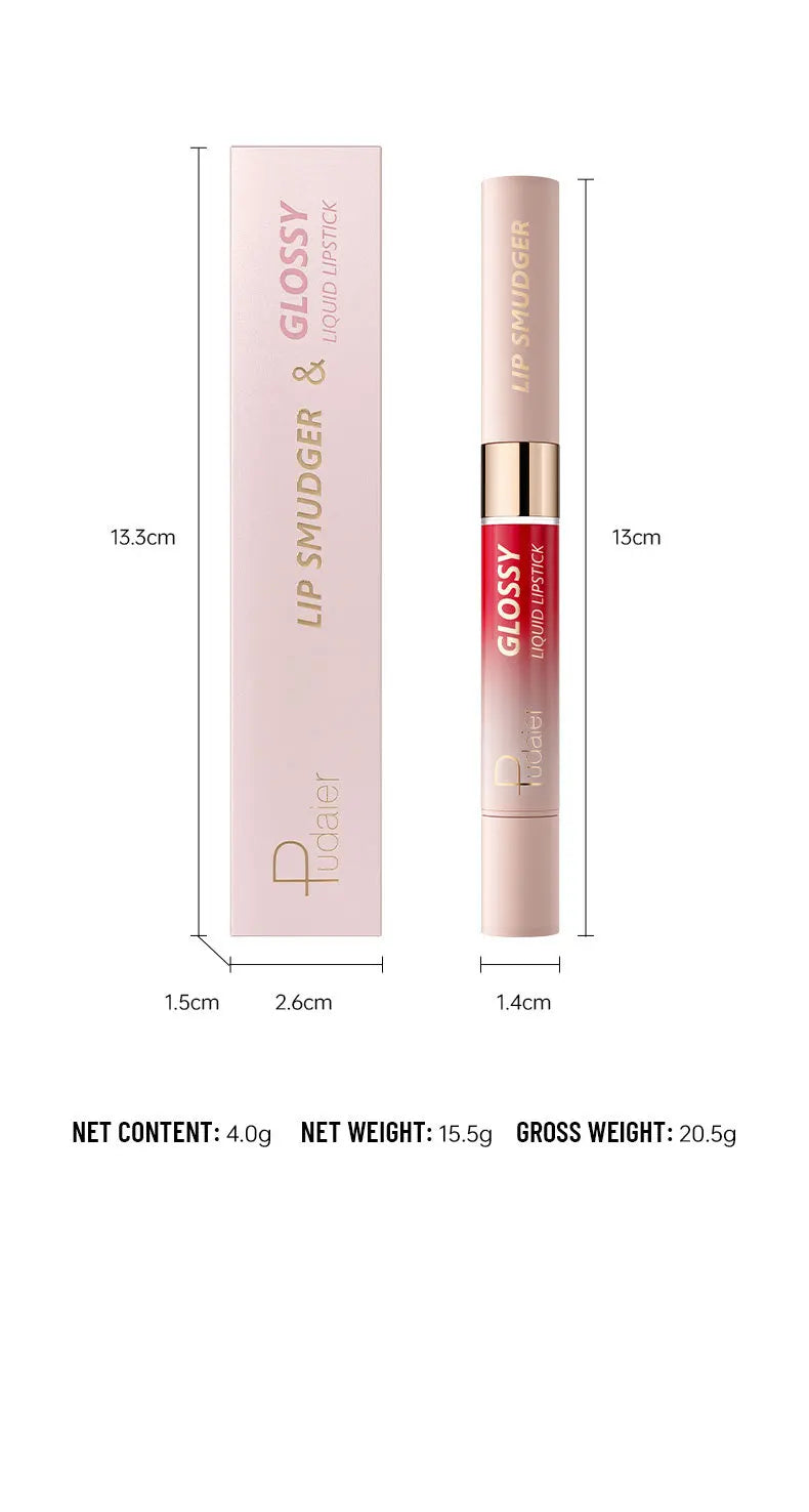 10-Color Double-Headed Lipstick Lip Gloss Moisturizing and Durable Matte Lip Gloss Color-Producing Liquid Lipstick For Makeup