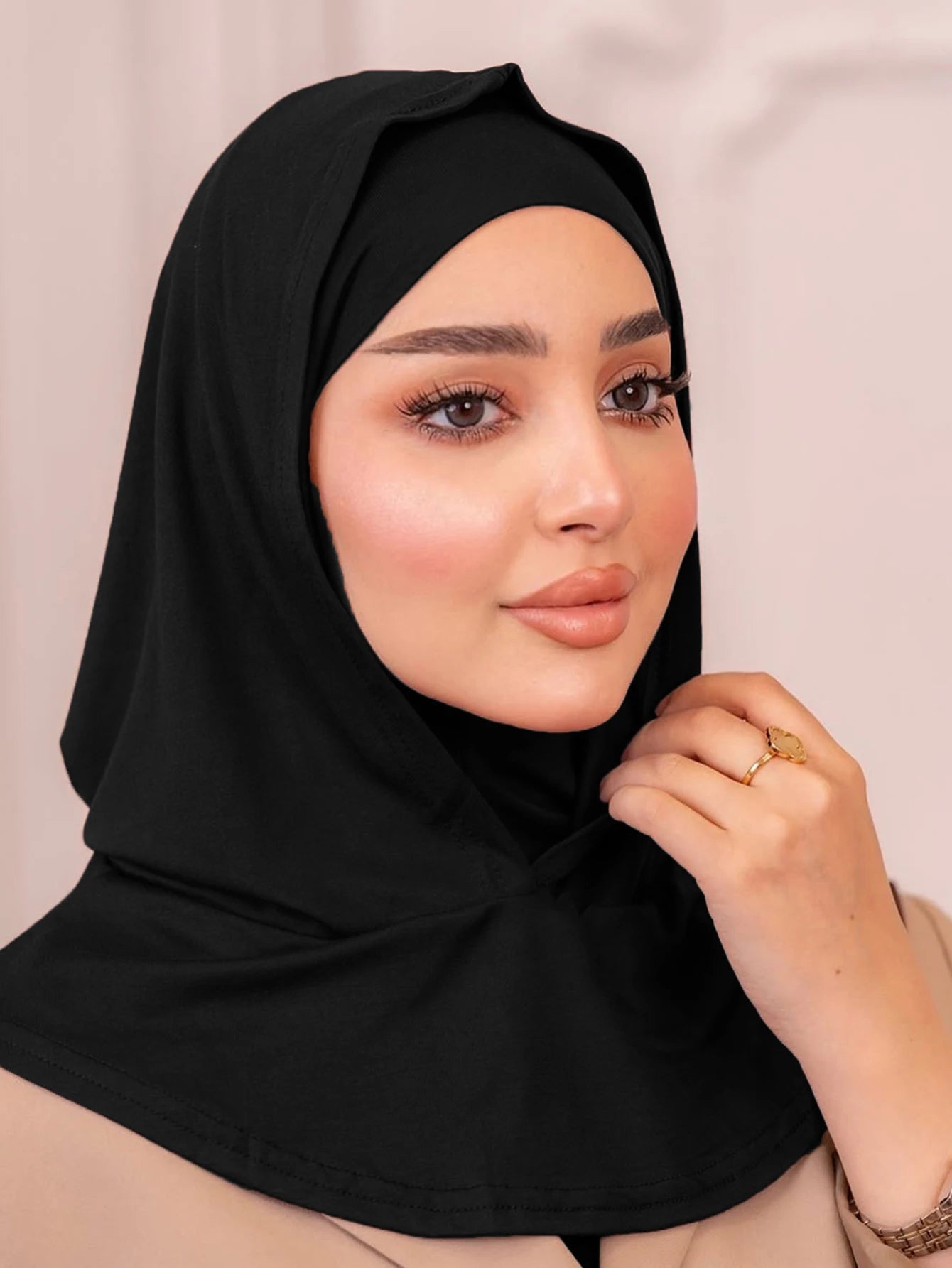 New Muslim Double Layer Under Cap Instant Hijab Inner Cap Islamic Turban Women Hijab Ramadan Elastic Turban Bandana Headband