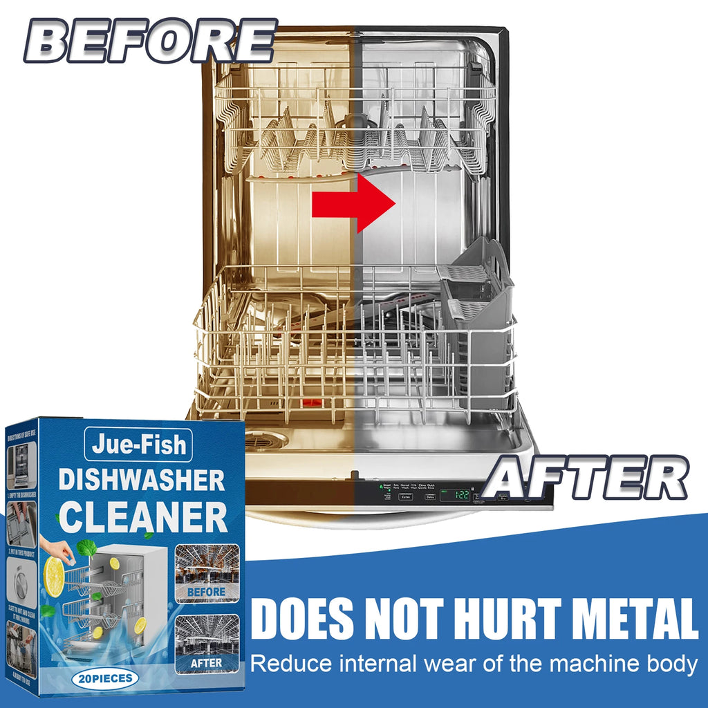 Dishwasher Cleaner Strong Oil Stain Removal Descaling Detergent Tablets Kitchen Cleaning Tools for Dishwasher Washing Machine