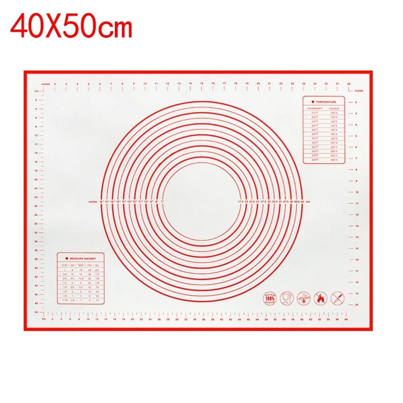 UNTIOR 1PCS Silicone Baking Mat Kneading Pad Dough Mat Pizza Cake Dough Maker Kitchen Cooking Grill Non-Stick Gadgets Bakeware