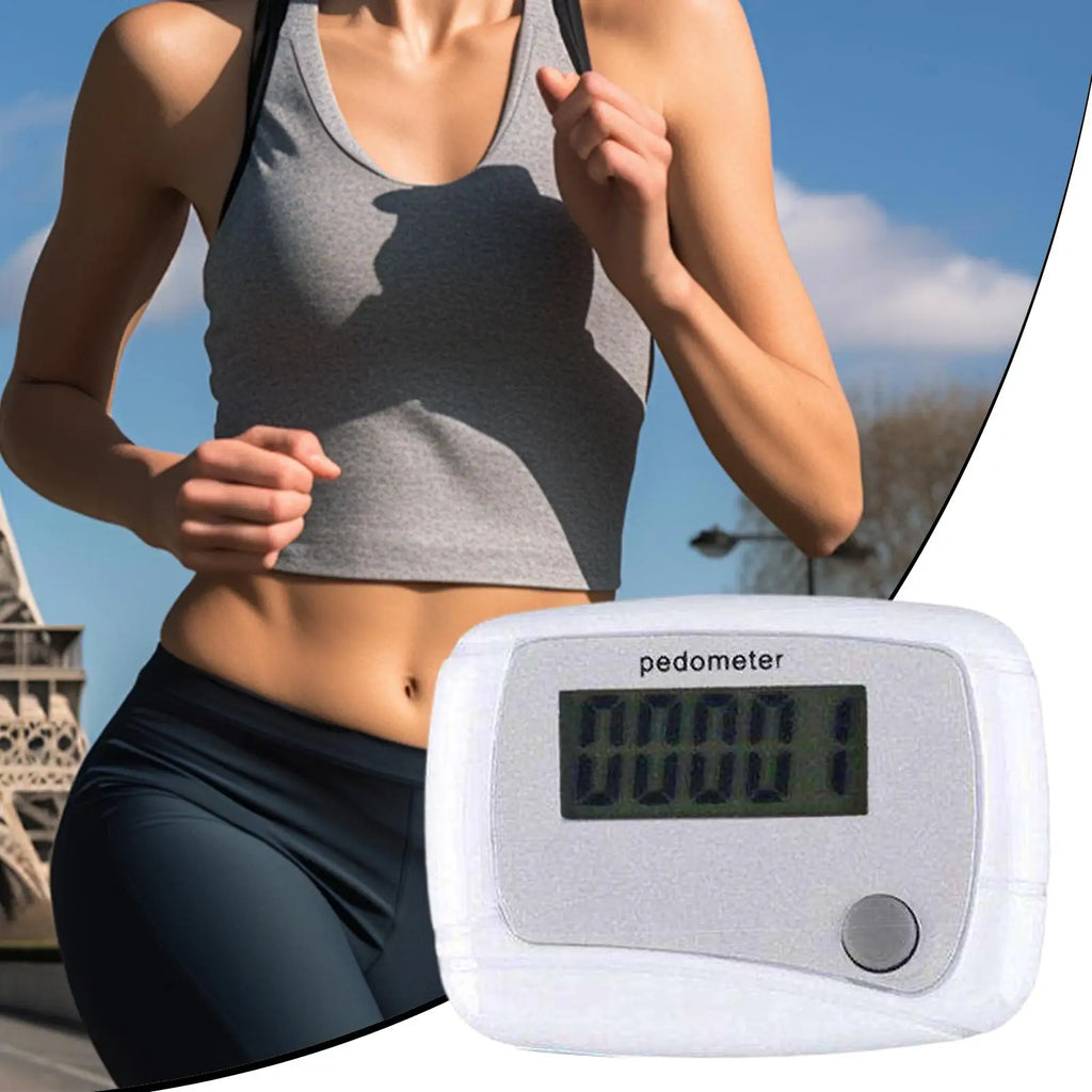 Pedometer for Walking Digital Fitness Sports Walk Meter 3D Step Pedometer for Sports Running Training Hiking Backpacking Travel