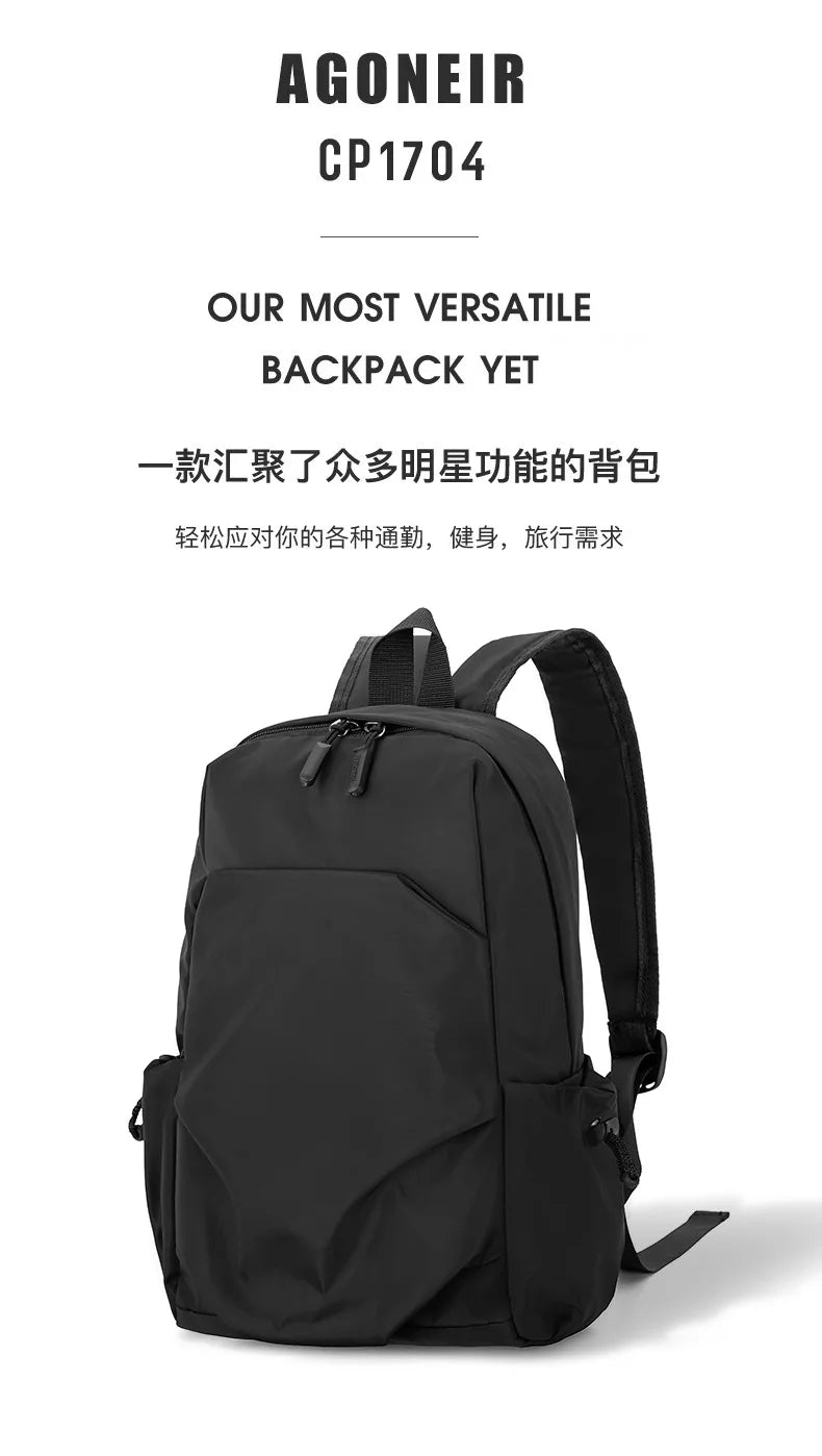 HOMEFISH Fashion Mini Men's Black Backpack 2026 Canvas Waterproof Travel Shoulder Bag Small Designer School Male Backpacks