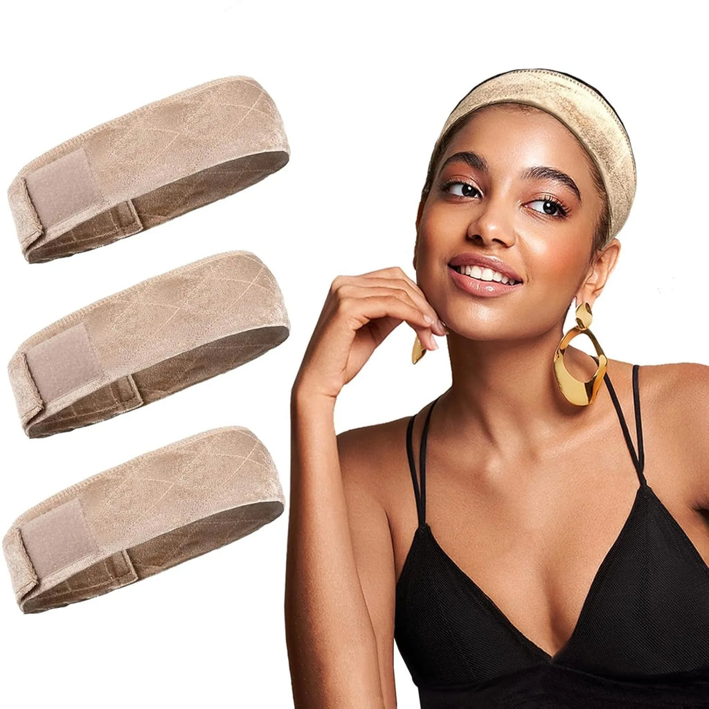 Velvet Hair Bands Set - Female-Designed Securing Headwear Bands, Comfortable Breathable Non-Slip Holders for Hair Accessory Fixing - Suitable for Displaying on Headwear Stands/Mannequin Heads Soft Headband Non Slip Headbands