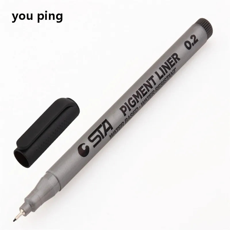 Waterproof Art Markers Brush Pen Sketch Drawing comics Pigment Line Pens  Office  School Stationery Supplies
