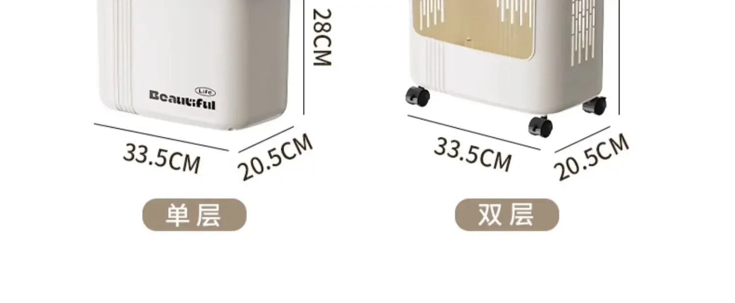 Kitchen Garbage Bin with Lid, Odor-Resistant, Large Capacity, Double-Layer Waste Separation, Ideal for Clean, Organized Kitchen