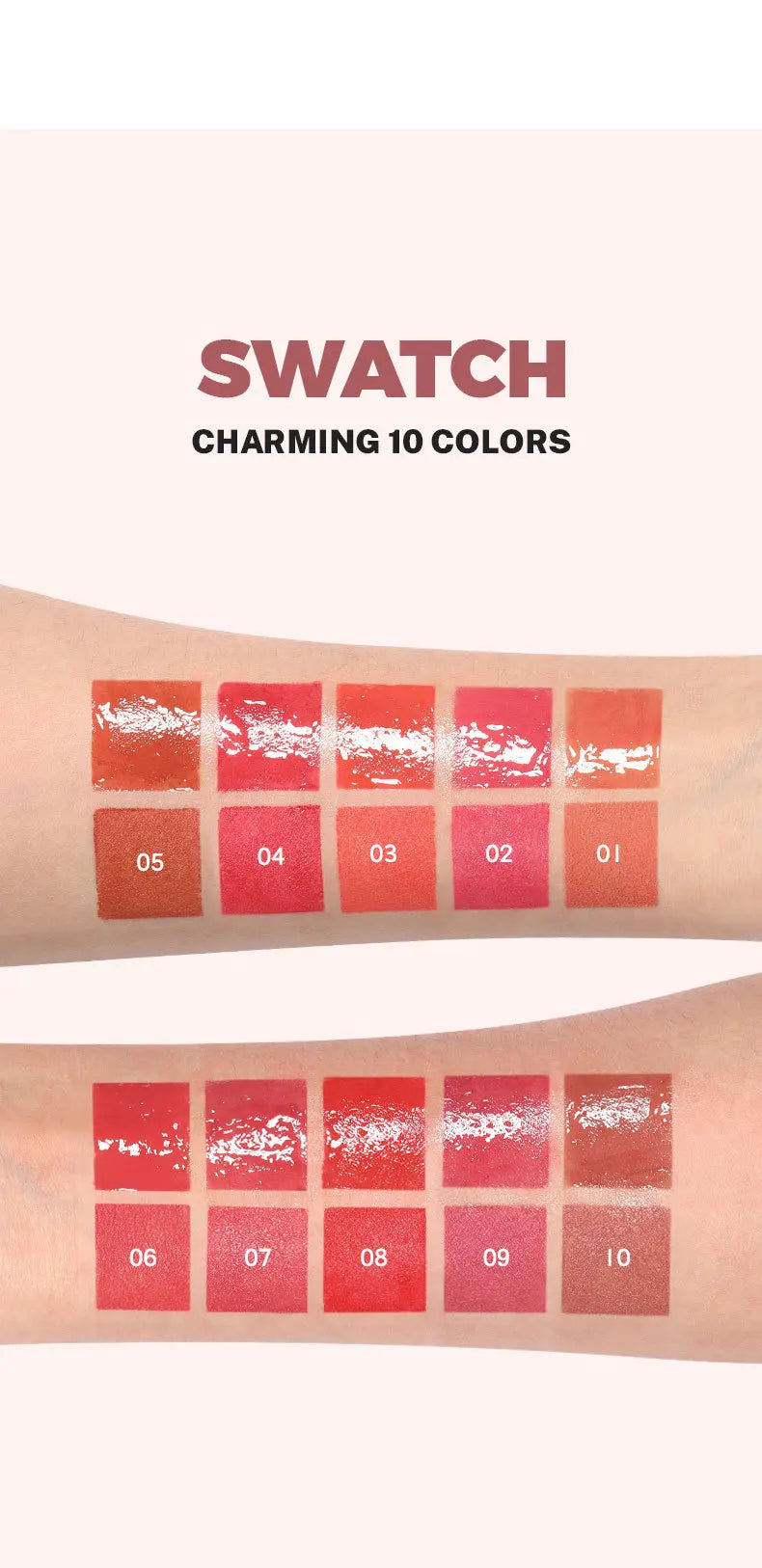 10-Color Double-Headed Lipstick Lip Gloss Moisturizing and Durable Matte Lip Gloss Color-Producing Liquid Lipstick For Makeup