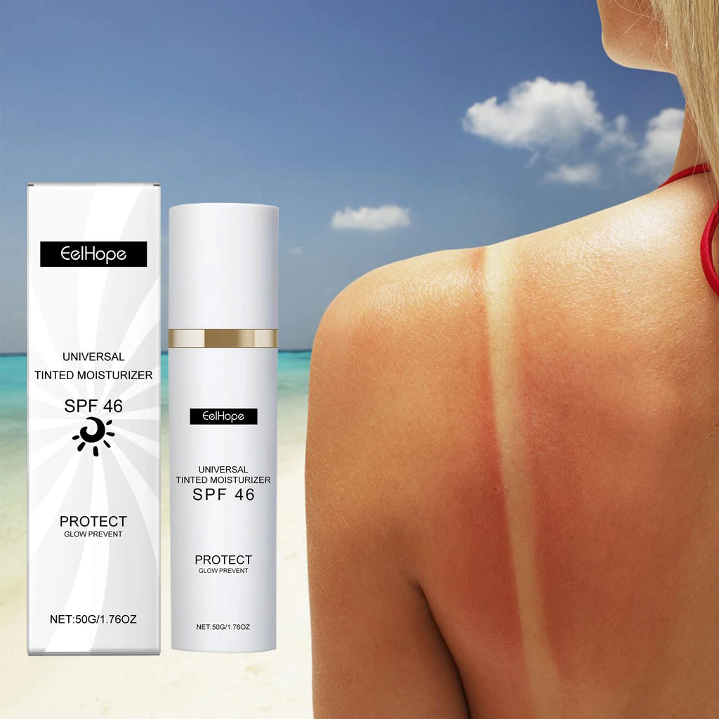 Sunscreen Tinted Moisturizer EELHOPE Lightweight Non Greasy Brightening Skin Tone Long Lasting Sun Protection For Daily Outdoor