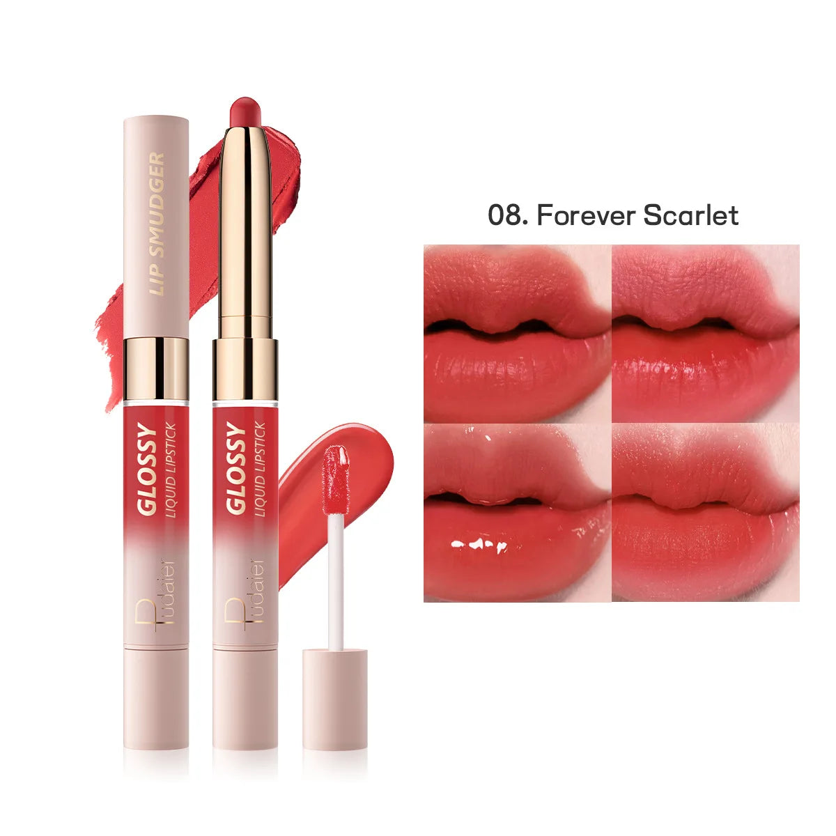 10-Color Double-Headed Lipstick Lip Gloss Moisturizing and Durable Matte Lip Gloss Color-Producing Liquid Lipstick For Makeup