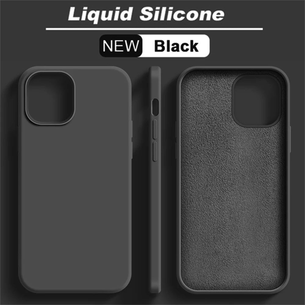 Soft Smooth Protector Shockproof Back CoverFor iPhone 16 Pro Max 15 14 11 12 13 Mini 7 8 Plus XR XS Candy Color Phone Case