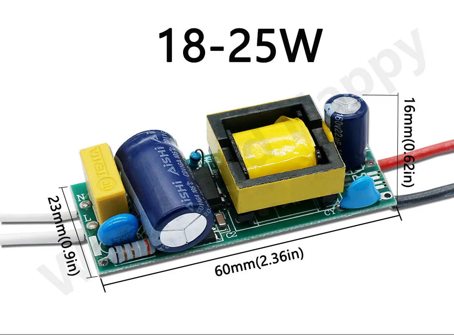 LED Driver 220V LED Power Supply 1-3W 4-7W 8-12W 15W 18W 24W 25W 30W 36W 300mA with Built-In Transformer Module LED Driver Board