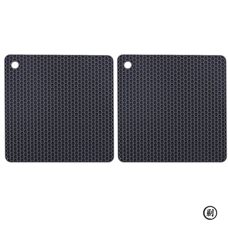 2/4 PCS Multifunction Heat Resistant Silicone Mat Drink Cup Coasters Nonslip Pads Pot Holder Table Placemat Kitchen Accessories