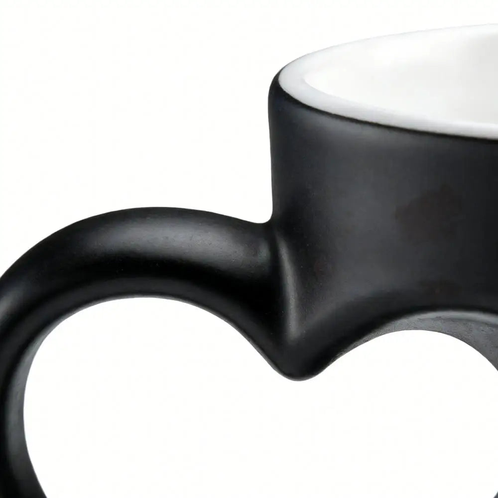 400ml Color Change Mug Heart Shape Handle Milk Juice Cup Ceramic Heat Activated Mug Thermochromic Bar Coffee Tea Water Dispenser