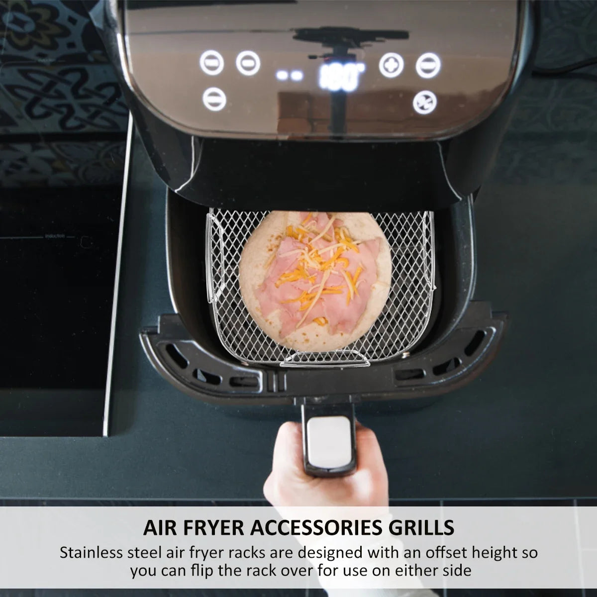 Multifunctional Roasting Rack Compatible Airfryer Dehydrator BBQ Rack Steamer Roasting Cooking Tools for Air Fryer Accessories