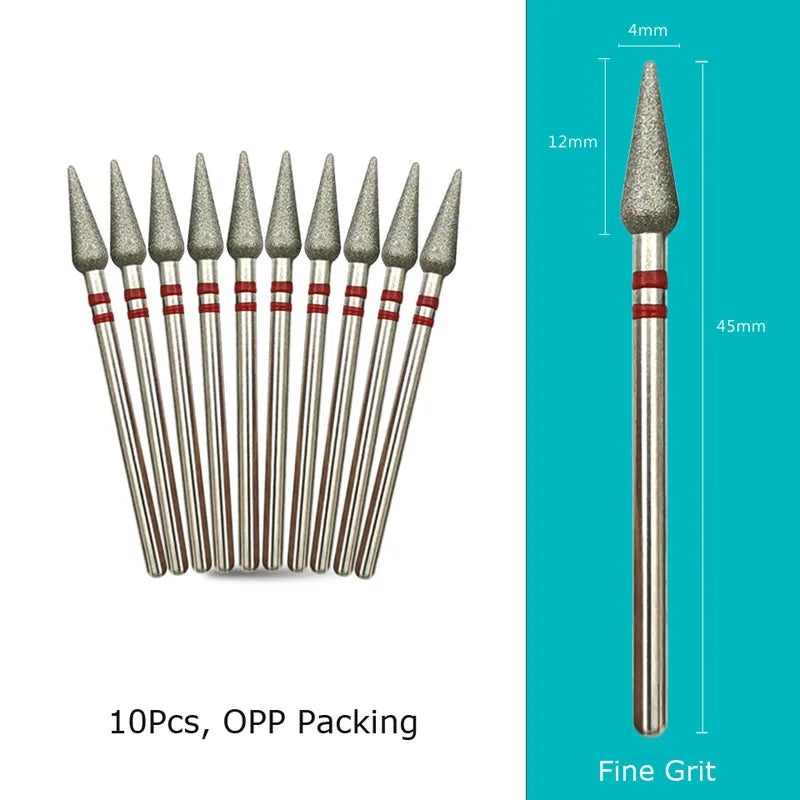 HYTOOS Nail Drill Bits Diamond Cutters for Manicure Cuticle Burr Milling Cutter for Pedicure Nails Accessories Tools