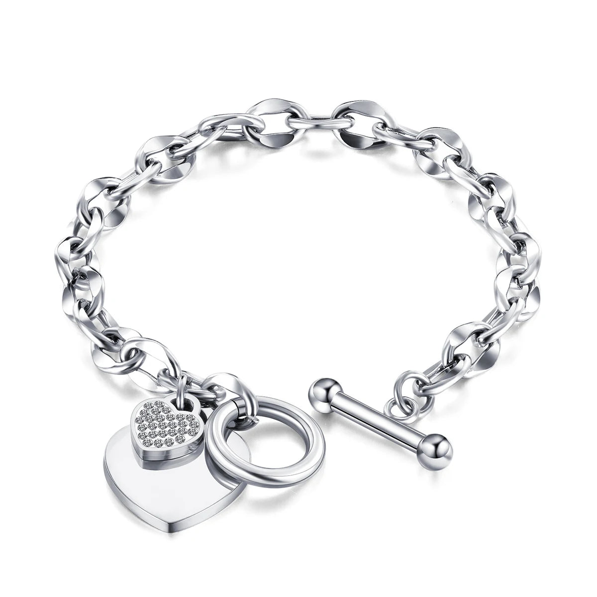 Fashionable Niche Design Love Jewelry Versatile Bracelet Versatile Temperament Peach Heart Ot Buckle New Style Bracelet
