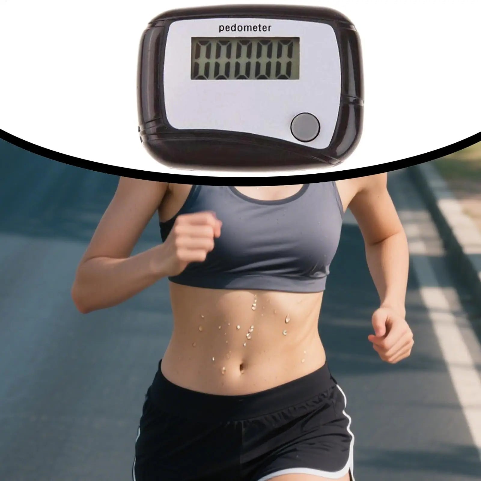Pedometer for Walking Digital Fitness Sports Walk Meter 3D Step Pedometer for Sports Running Training Hiking Backpacking Travel