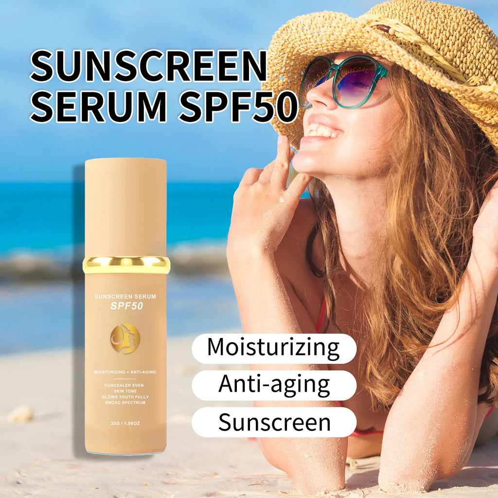 Sunscreen liquid foundation 30g, waterproof, sweat proof, goodbye to dry pickup powder, concealer, even skin color