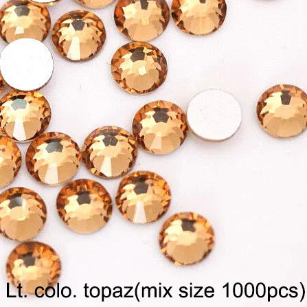 1440Pcs/Pack Flatback 3D Glass Swarovsky DIY Nails Rhinestones Art Decoration Shiny Crystal Stones Gems Manicure