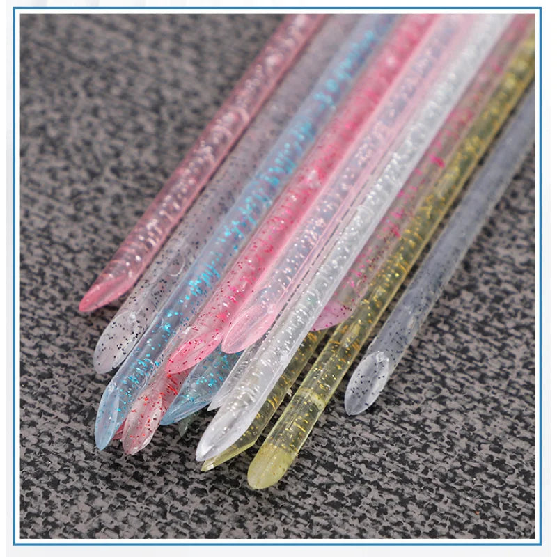 50/100 Pcs Reusable Double-Ended Cuticle Tool - Crystal Nail Art Pusher for Manicure & Pedicure
