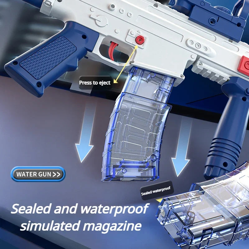 Water Gun Electric Toy High Pressure Full Auto Pool Games Beach Pistol Shooting toy Summer Outdoor Adults Boys Girls Water gun