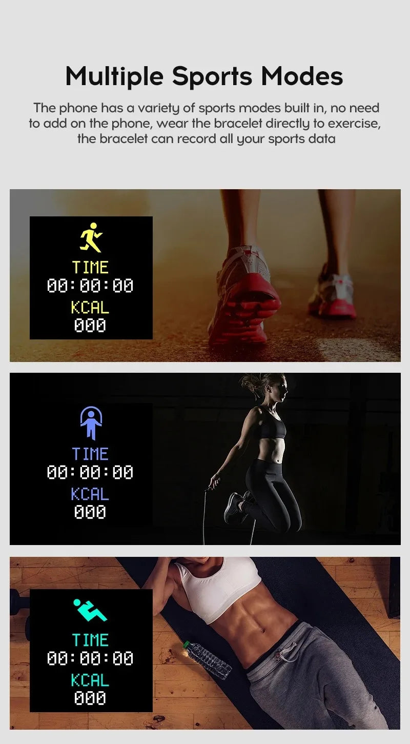 Smartwatch For Women Men Watches Heart Rate Monitor Electronic Fitness Smart Watch Calories Music Player 116Plus Y68 Bracelet
