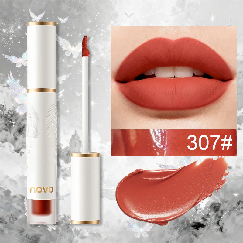 Matte Liquid Lipstick Makeup, Waterproof Non-fading Non-stick Cup, Smooth Misty Finish for Fuller Lips, Rich Color Rendering