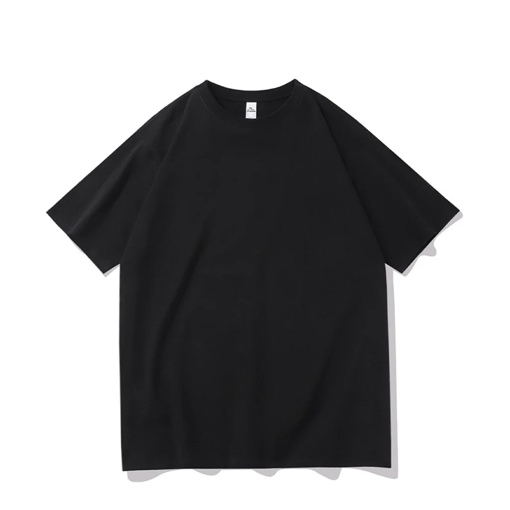 T Shirt For Men Summer Cotton Tops Loose Short-sleeved Casual Basic Shirt O Neck Solid Color Oversize T-shirt