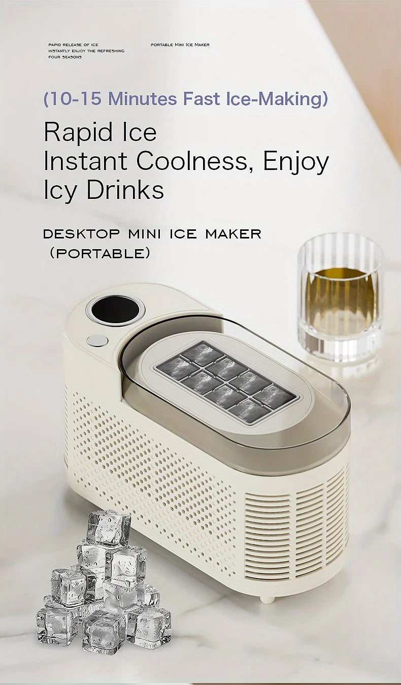 Mini Ice Maker Machine Portable Countertop Ice Cube Maker for Home Office Camping Car RV Small Ice Making Machine 12V 220V