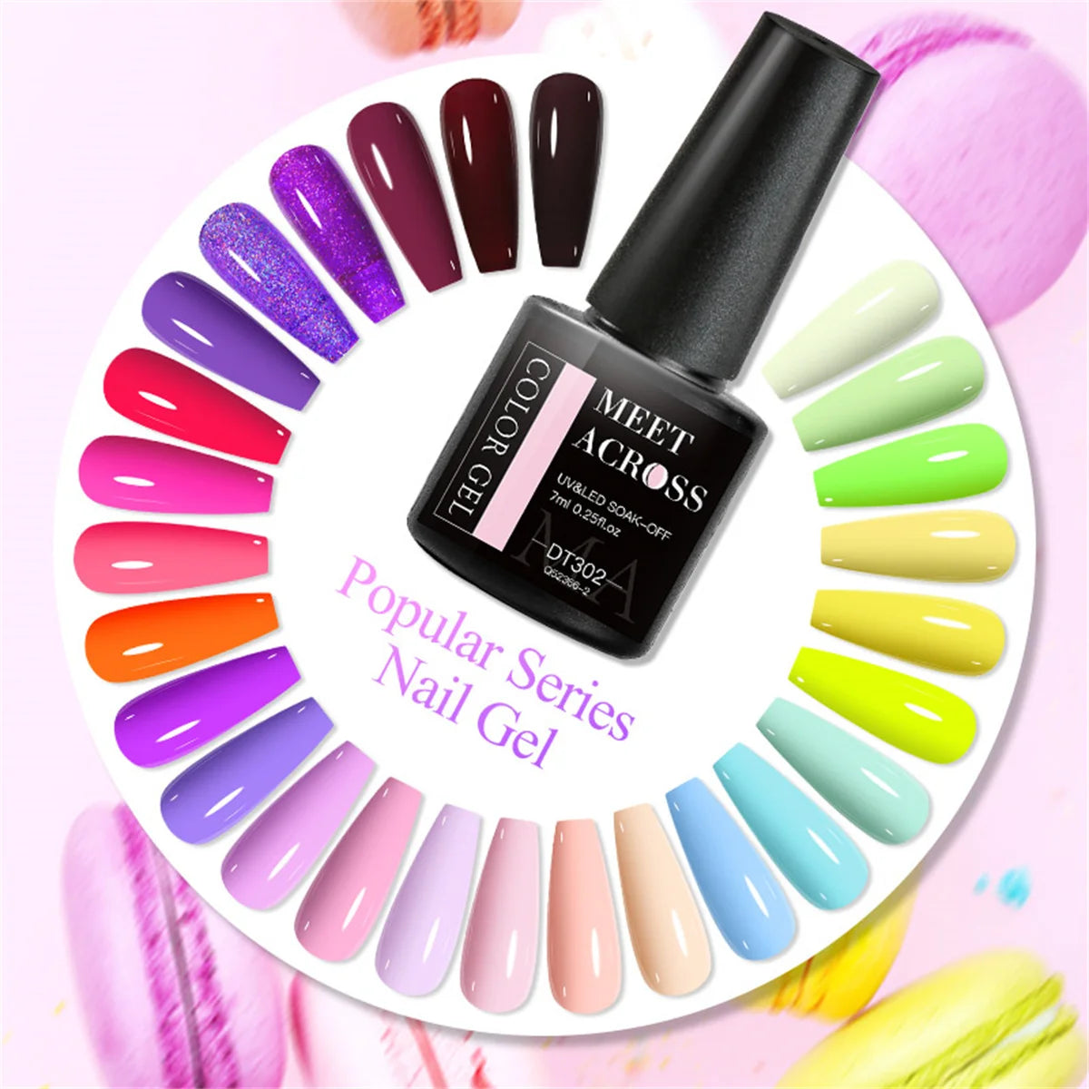 6pcs Gel Nail Polish Set HEMA Free 7ml Semi Permanent Soak Off UV Gel Varnish Nail Art Decoration Summer Nails Nail Supplies DIY