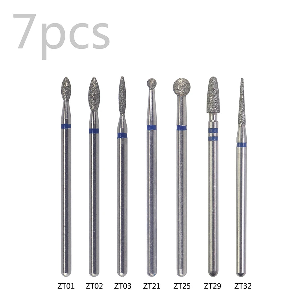 Diamond Nail Drill Bits, 3/32 Inch Cuticle Bit for Nail Drill,Drill Nails Manicure Pedicure Remover Tools for Acrylic Gel Nails