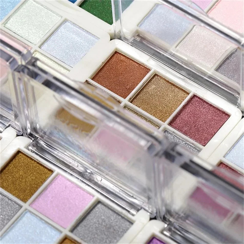 6Colors/Set Solid Magic Mirror Nail Art Powder Aurora Metallic Effect Chrome Glitter Pigment Holographic  Eye/Nails Decor Dust