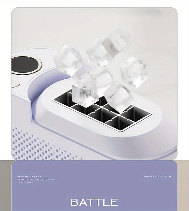 Mini Ice Maker Machine Portable Countertop Ice Cube Maker for Home Office Camping Car RV Small Ice Making Machine 12V 220V